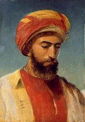Portræt af en mand i en turban